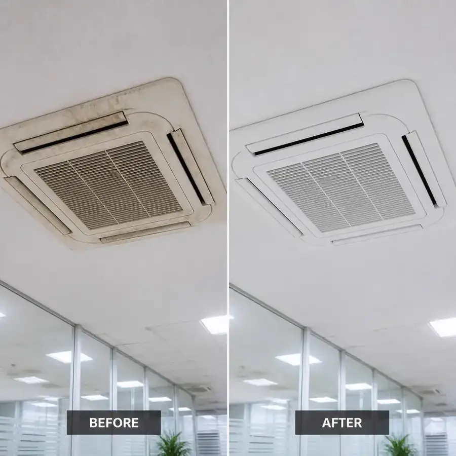 Corporate ceiling cassettes serviced overnight