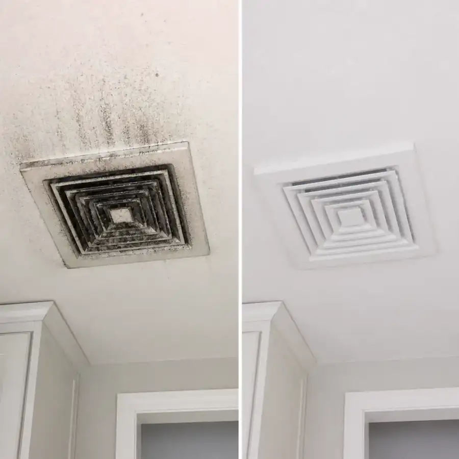 Vent & Register Cleaning before and after — Registers stripped, washed and reset, Brooklyn, NY