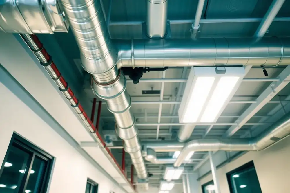 Commercial Air Duct Cleaning performed by a Pure Breeze technician