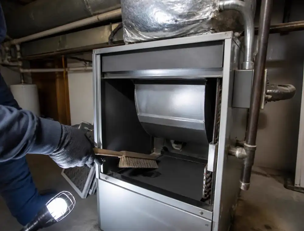 HVAC System Cleaning performed by a Pure Breeze technician